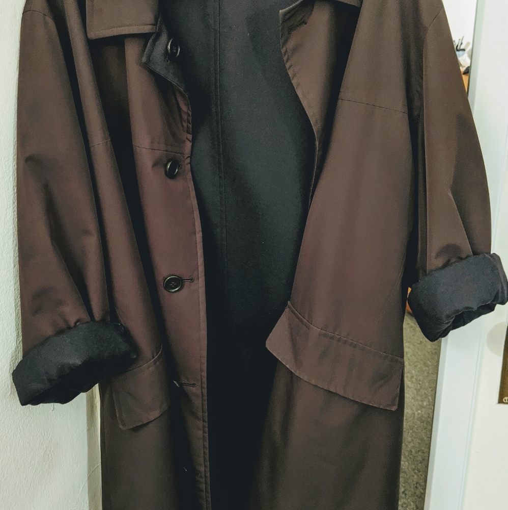 Rare Italian two-sided wool coat rain coat - Picture 2 of 8
